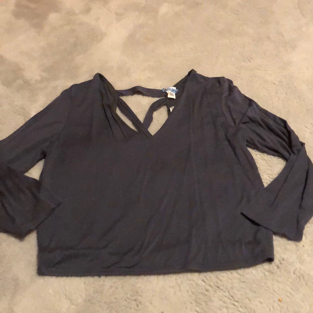 Grey strappy top